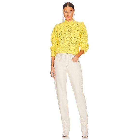 NWT Isabel Marant Etoile Ecru Vendelia Straight Jeans Size 32 00 - Picture 9 of 10